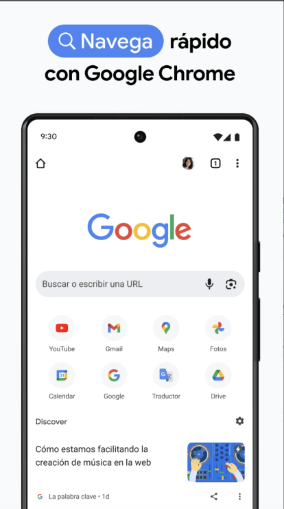 Google Discover en un iPhone, dispositivo de Apple