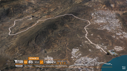 El recorrido que harán los corredores este viernes con llegada en el Circuito de Tabernas.