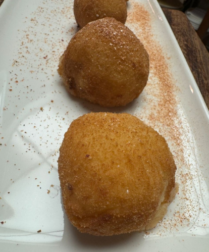 La croqueta de gamba roja en Escánez