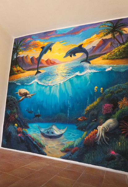 Mural pintado por Fran Fajardo.