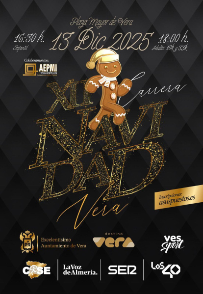 Cartel oficial de la XII Carrera de Navidad de Vera.