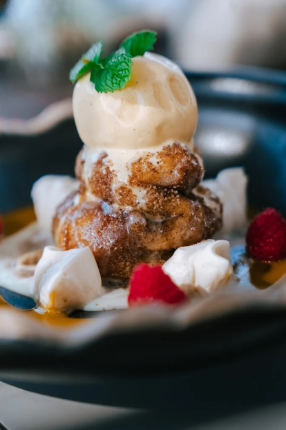 Uno de los postres que ofrecen en el local.