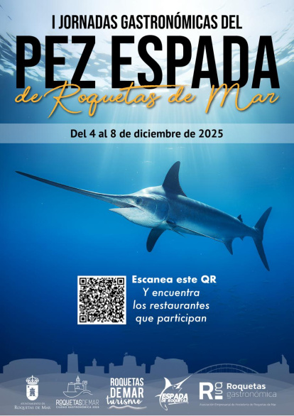 Cartel de la I Jornada del Pez Espada en Roquetas de Mar.
