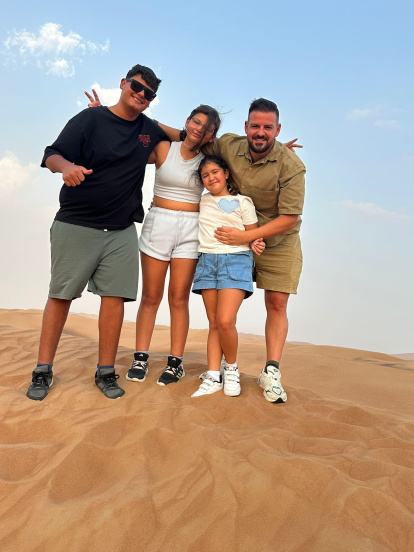 El almeriense junto a su familia.