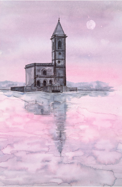 Una de las acuarelas de Gatalina