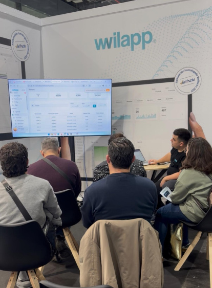 Uno de los momentos vividos en el 'stand' de Wilapp.