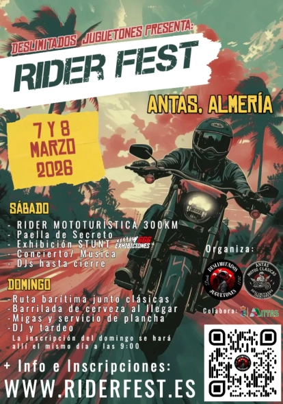 Cartel del evento motero de Antas.