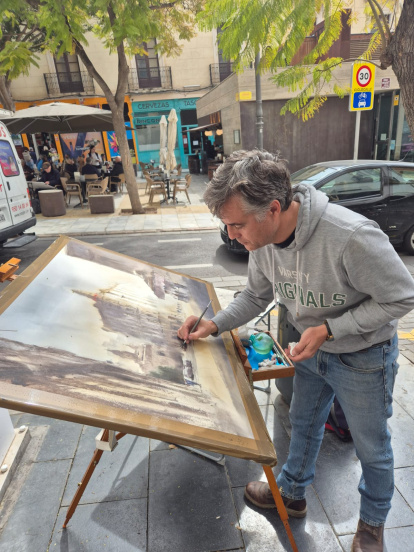 Pintura en la calle en el XXII Encuentro Andaluz de Acuarela.
