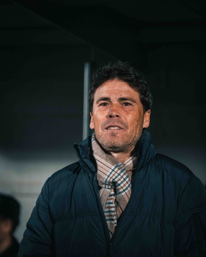 Rubi en la banda de El Alcoraz de Huesca.