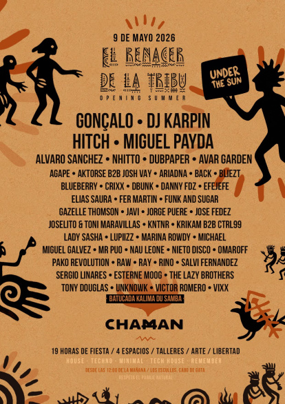 Cartel del evento en Los Escullos.