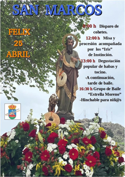 Cartel de San Marcos en Felix.