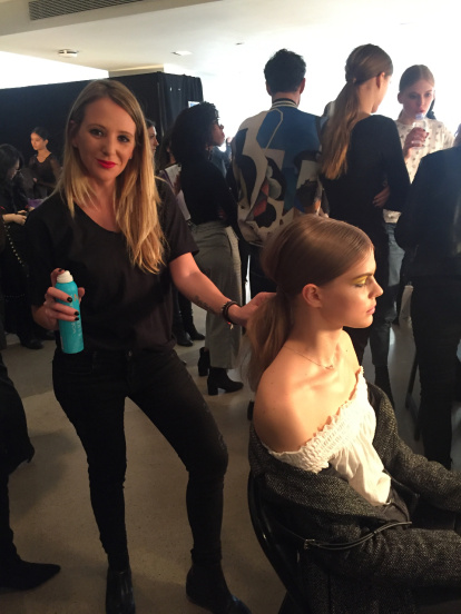 Laura García en la fashion week de New York.