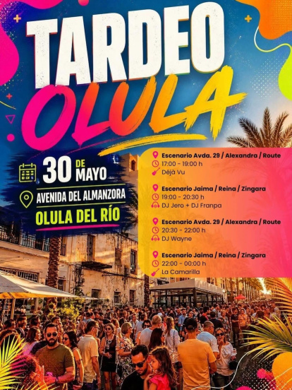Programación del tardeo de Olula del Río.