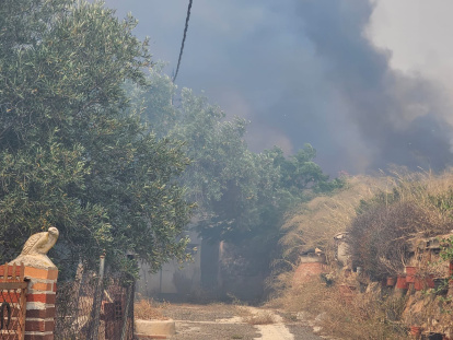 Incendio en el entorno de la Cresta del Gallo, en las cercanías de Murcia.