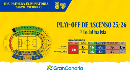 Las Palmas anuncia los precios para las semifinales frente al Málaga.