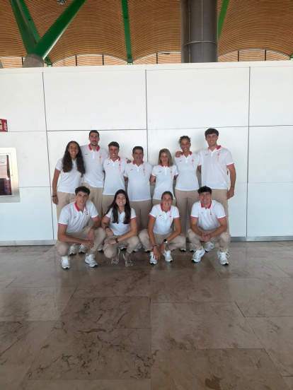 Raúl Fernández, en los XX Juegos del Mediterráneo con la Selección Española de baloncesto 3x3 U23 masculina en Taranto (Italia).