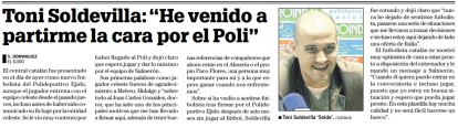 Una entrevista a Toni Soldevilla en LA VOZ.