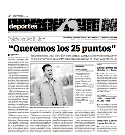 José María Salmerón era el entrenador de aquel Polideportivo Ejido.