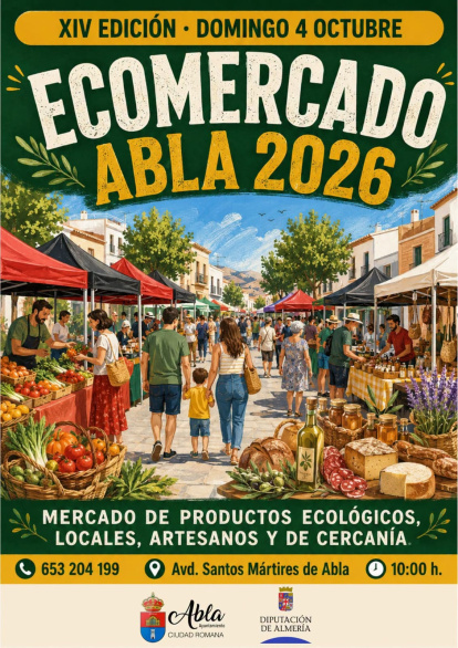 Cartel del Ecomercado de Abla 2026.