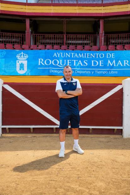 El director de la Escuela de Fútbol de Roquetas de Mar, José Antonio García 'Pirpi',