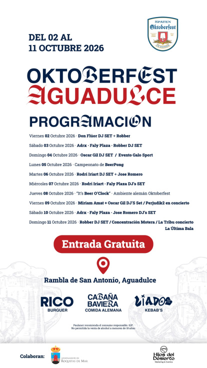 Programación de Oktoberfest Aguadulce.