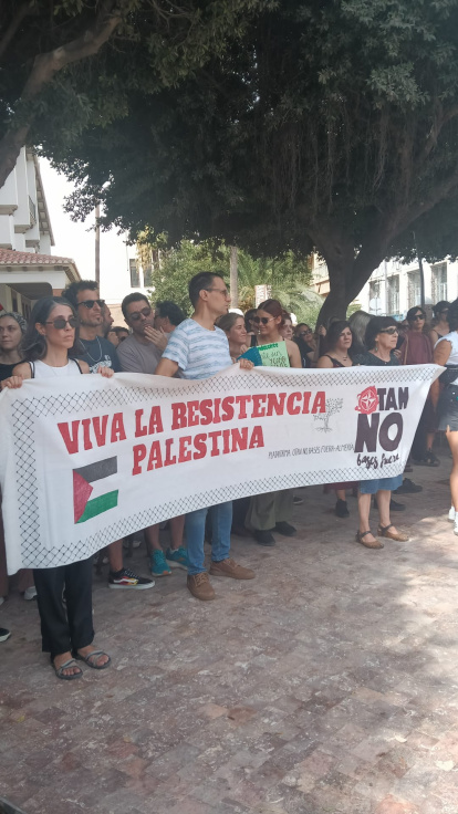 Concentración de este domingo 4 de octubre en Almería por Palestina.
