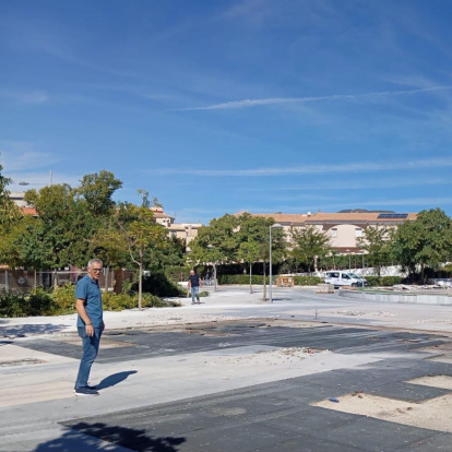 Obras de remodelación en el Parque San Pablo.