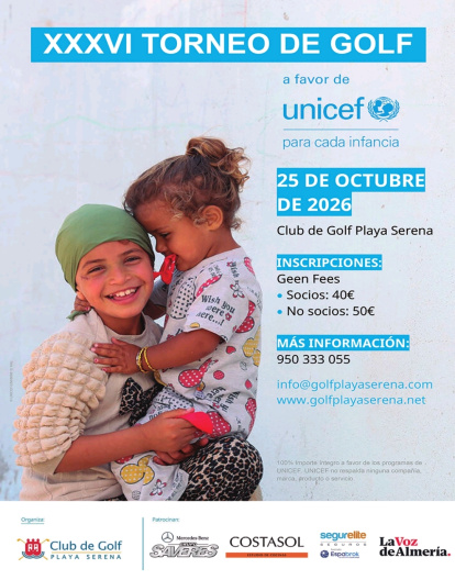 El Club de Golf Playa Serena celebra la XXXVI edición de su Torneo solidario a favor de UNICEF.