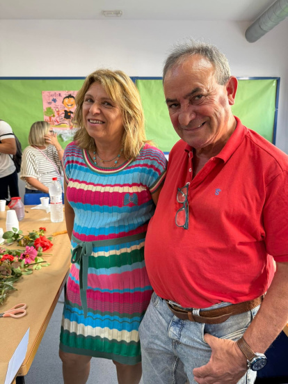Juani y Javier en su despedida del CEIP Reyes Católicos de Vera.