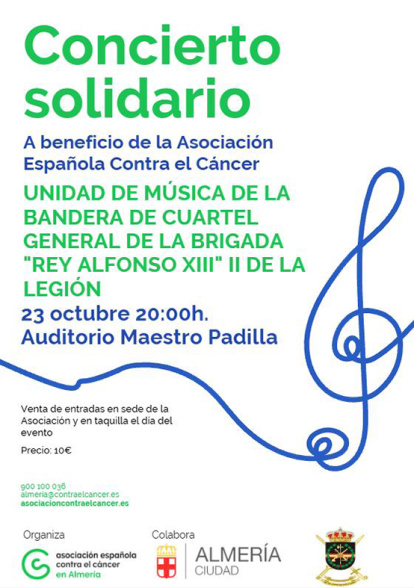 La música de la Legión sonará este viernes en el Maestro Padilla a beneficio de la lucha contra el cáncer